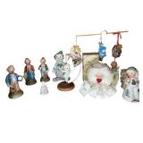 Vintage Knick Knacks including Porcelain Clown Figurines and More!