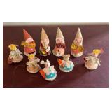 Vintage Pixie Elf Gnome Figurines (Made in Japan) and Bunnies