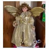 Vintage 21" Animated Porcelain Angel with Box