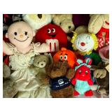 Stuffed Animal Toys Lot with 1976 Barbie and The Talking Mother Goose