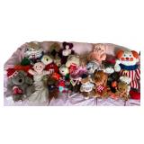 Stuffed Animal Toys Lot with 1976 Barbie and The Talking Mother Goose
