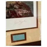 Museum Sealed Ken Zylla Limited Edition (147/777) and Signed "Aloft at St. Croix" - Ruffed Grouse Art Print & Printing Plate Piece in 29.5" x 34" Frame