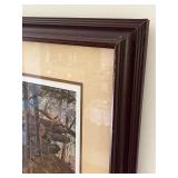 Museum Sealed Ken Zylla Limited Edition (147/777) and Signed "Aloft at St. Croix" - Ruffed Grouse Art Print & Printing Plate Piece in 29.5" x 34" Frame