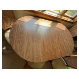 Vintage MCM Oval Dining Room Table with 4 Chairs (42" x 64.5") - BRING HELP TO REMOVE