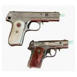 RARE Vintage 1950s Hubley Army Colt 45 Toy Star Cap Gun & 1950 Hubley "Champ" Toy Cap Gun Pistol