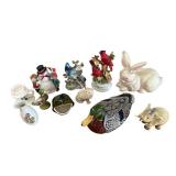 Vintage Knick Knacks including Holland Mold Mallard Duck Trinket Bowl