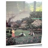 Limited Edition (295/1,110) and Signed "Seymour Gardens" The American Bandstand Collection Art Print by Schaefer/Miles in a 27" x  43" Frame
