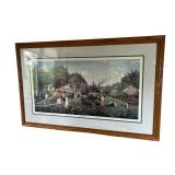 Limited Edition (295/1,110) and Signed "Seymour Gardens" The American Bandstand Collection Art Print by Schaefer/Miles in a 27" x  43" Frame