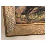 Vintage Framed Art Print (Artist Conrad) - 19" x 24"
