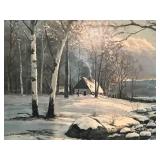Vintage Robert Wood Art Print in 28" x 52" Frame