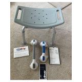 Glacier Bay Shower Grab Bars and Shower Bench (Never Used)