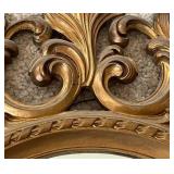 Vintage Burwood Products Syroco Ornate Wall Mirror & Pair of Syroco Wall Sconces