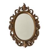 Vintage Burwood Products Syroco Ornate Wall Mirror & Pair of Syroco Wall Sconces