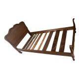 Pair of Vintage Solid Wood Country French Provincial Style Twin Bed Frames