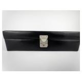 Wolf Designs Inc. Black Leather 5 Slot Watch Case. Locks with Keys.