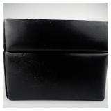 Wolf Designs Inc. Black Leather 5 Slot Watch Case. Locks with Keys.