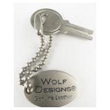 Wolf Designs Inc. Black Leather 5 Slot Watch Case. Locks with Keys.