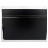 20 Slot Black Leather Watch Case with Pull-out Drawer