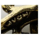 Avon HS Recognition 2000-2001 yellow plated base metal Hanging Pin Watch. New Battery Installed.