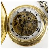 Caravelle Bulova CO gold tone base metal Mechanical Pocket Watch. 17 Jewels. Winds.