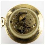 Caravelle Bulova CO gold tone base metal Mechanical Pocket Watch. 17 Jewels. Winds.