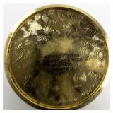 Caravelle Bulova CO gold tone base metal Mechanical Pocket Watch. 17 Jewels. Winds.