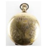 Waltham Open Face 34.7mm gold filled brass Mechanical Pocket Watch. Not Working.