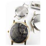 Group of 6 Quartz Analog Watches. Need Bands. New Batteries Installed. All working.