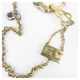 Set of two  Gold Tone Watch Chain Fobs .