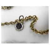 Set of two  Gold Tone Watch Chain Fobs .