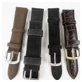 Group of 4 Brown & Black Straps . ***NEW*** Two Victoria Wieck, Hadley Roma & Nylon Strap