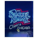 Samuel Adams Flag Neon Light Up Sign - Cheers Chicago