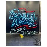 Samuel Adams Flag Neon Light Up Sign - Cheers Chicago