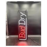 1989 Budweiser Bud Dry Beer Neon Sign