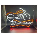 Budweiser Motorcycle Neon Sign