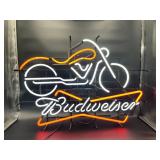 Budweiser Motorcycle Neon Sign