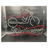 Budweiser Motorcycle Neon Sign