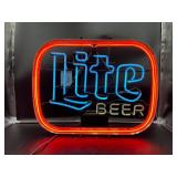 Gold Frame Lite Beer Neon Sign