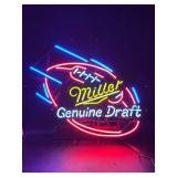 1995 Miller Genuine Draft Beer Football Neon Sign