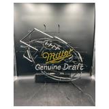 1995 Miller Genuine Draft Beer Football Neon Sign