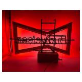 Vintage 1980s Budweiser Bowtie Open Neon Beer Sign