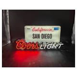 Coors Light San Diego Neon Sign