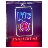 Itâs Miller Time Lite Can Neon Sign