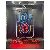 Itâs Miller Time Lite Can Neon Sign