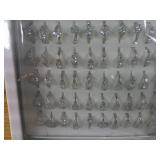 Lot of 100 Silver w/ Diamond Styled Costume Jewelry