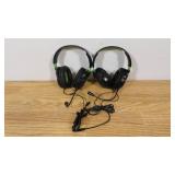 Set of 2 Turtle Beach - RECON 50X Wired Surround Sound Ready Gaming Headset for Xbox One & Xbox Series X|S - Black/Green - missing mic pad