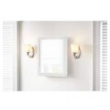 Glacier Bay 15.1 in. W x 19.2 in. H Rectangular Wood Composite Medicine Cabinet with Mirror White