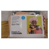 Set of 2, 3pc Bathroom Accessories Set - Room Essentials Green & Orange