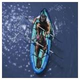 Tobin Sports Wavebreak Inflatable 2-Person Kayak Set, Removable Seats-Blue
