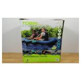 Tobin Sports Wavebreak Inflatable 2-Person Kayak Set, Removable Seats-Blue